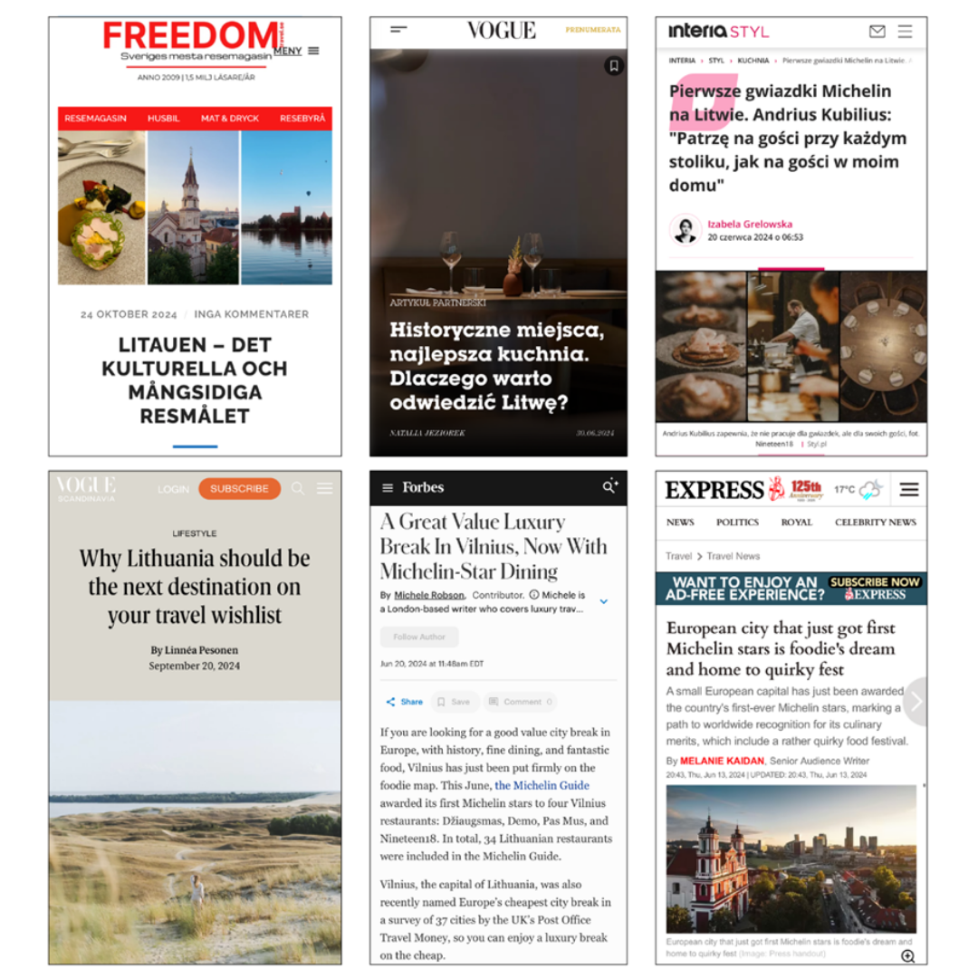 MICHELIN GUIDE LIETUVOJE