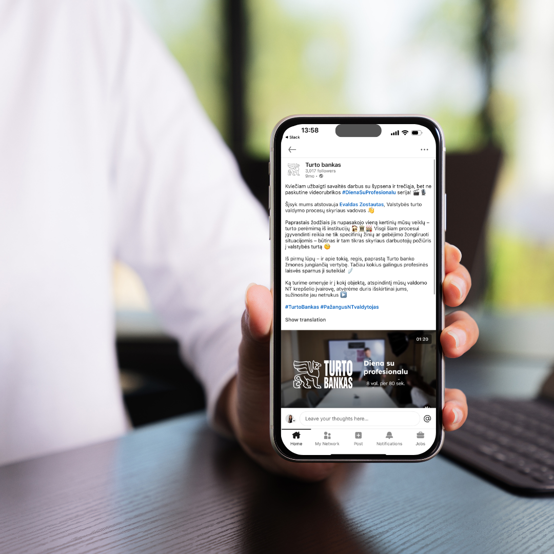 TURTO BANKAS – DIENA SU PROFESIONALU